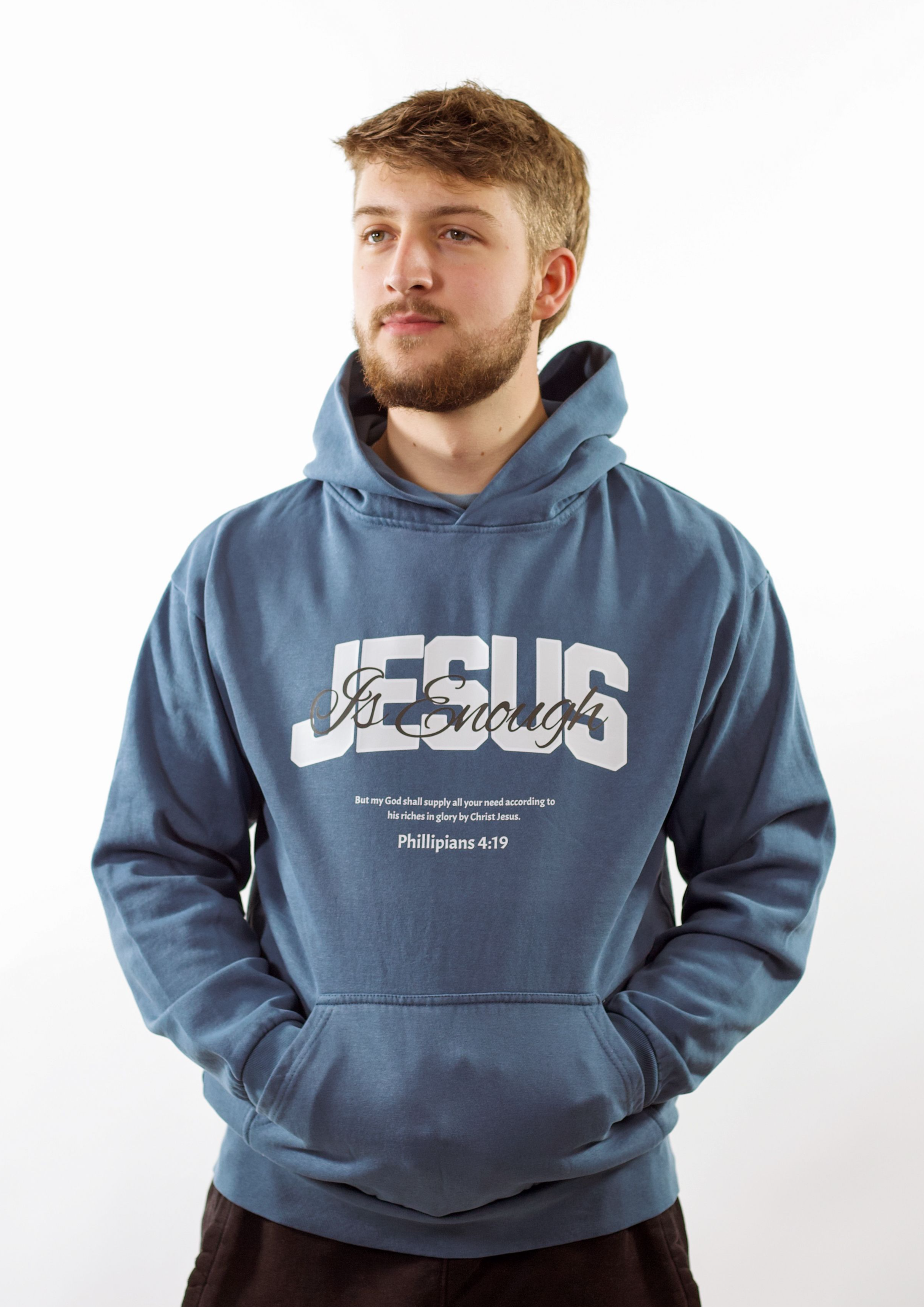 Jesus is Enough Hoodie / Blue